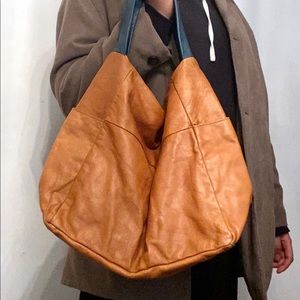Aged Leather Shopper Bag, Japanese Accessory Brand